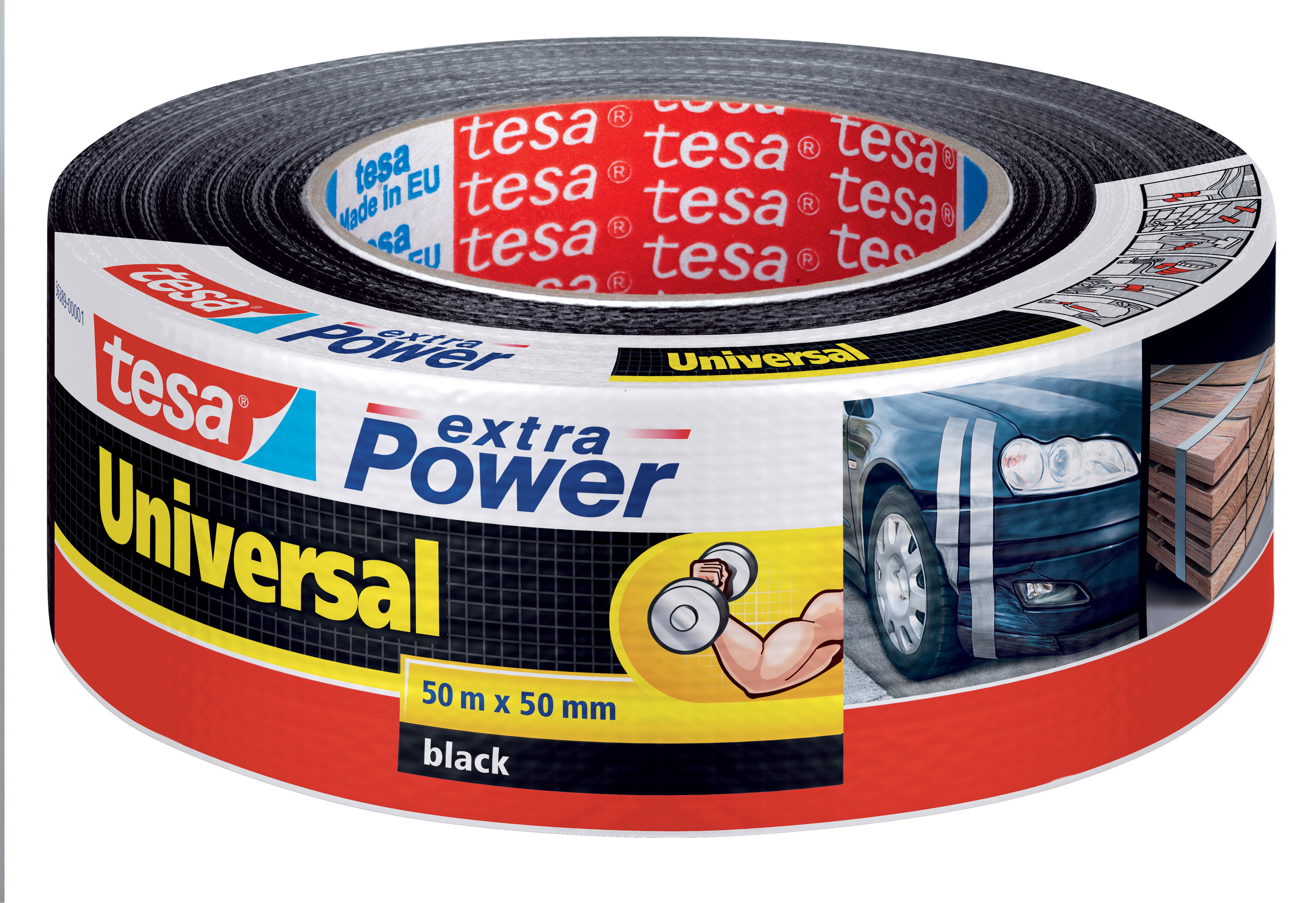 Gewebeband Tesa 56389 50mx50mm schwarz Extra Power Universal