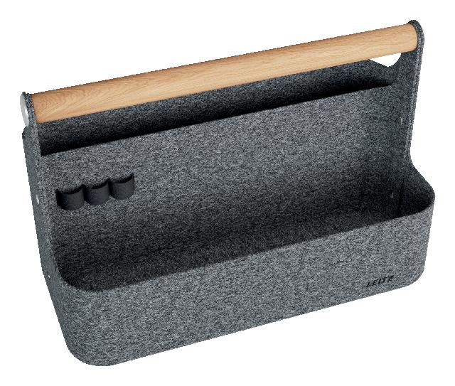 Schreibtisch Organizer Leitz 6198  grau mit Griff Filz 38x25,5x19cm