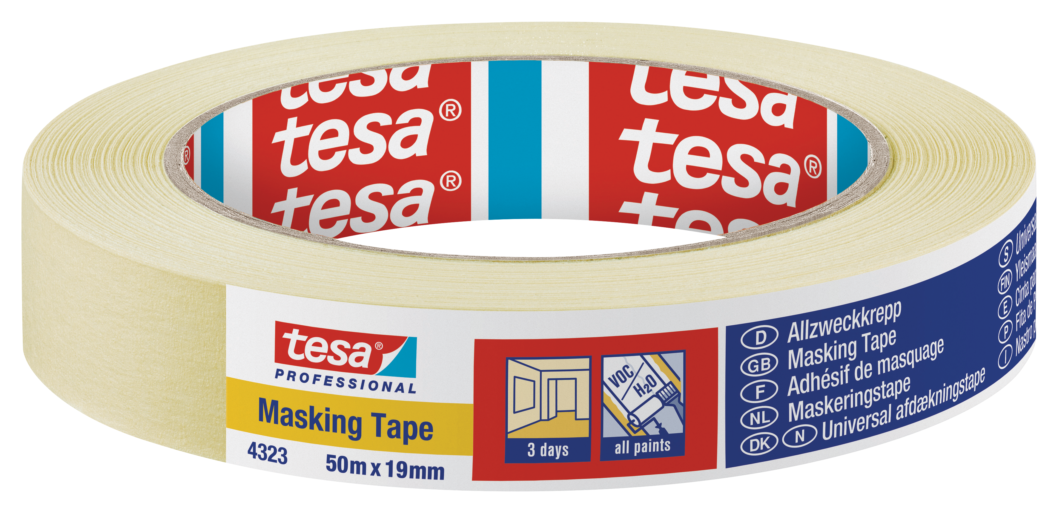 Kreppband Tesa 4323 50mx19mm 