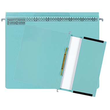 Hängeh. R. m.T. actus Serie D hellblau Hängehefter m Tasche zur Rechtsheftung