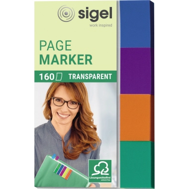 Haftmarker Sigel Transparent HN671 4 Stück