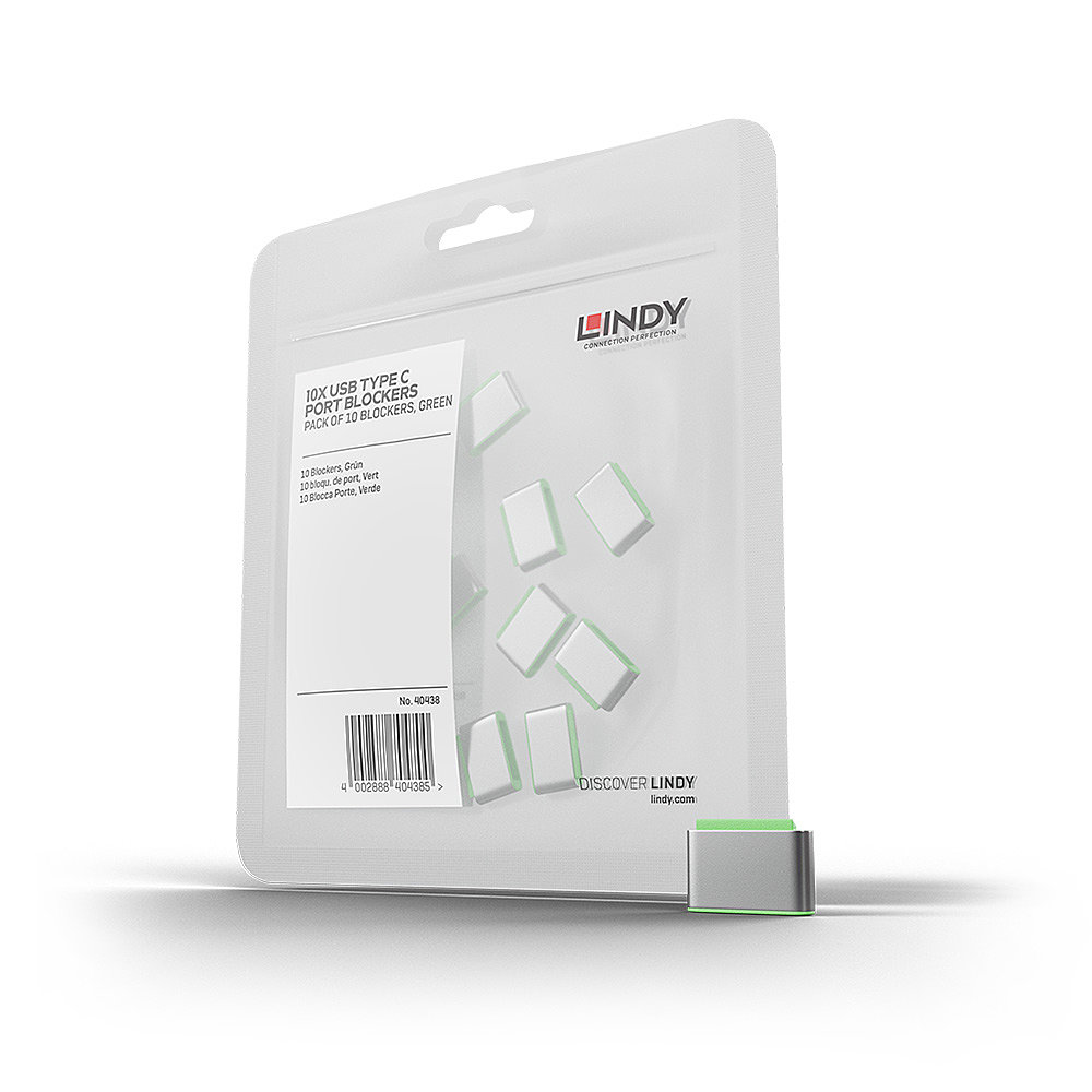 Blocker Lindy 40438 USB C Schloss 10 Stück Grün