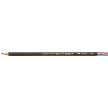 Bleistift Castell 2001 B m.Radierer 