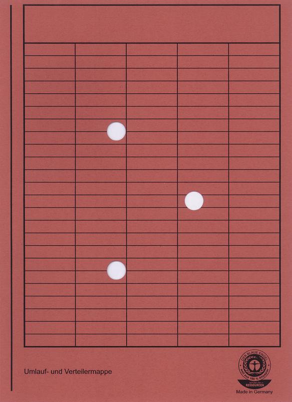 Umlaufmappe A4 RC 250g rot 