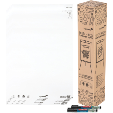 Flipchartblock Legamaster 157610 blanko weiß RC 20 Blatt 5 Stück