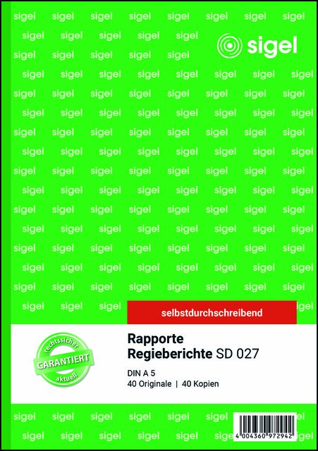 Rapport Sigel SD027 A5 SD 2x40Blatt