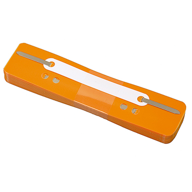 Heftstreifen kurz PP Kunststoff-Deckleiste orange 3,8x15cm 25 Stück