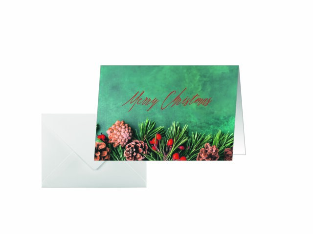 Weihnachtskarte Sigel DS642 Green Christmas 25 Karten + 25 Umschläge