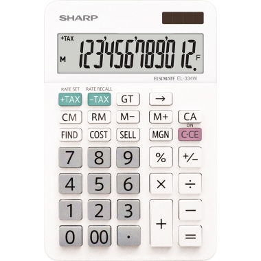 Tischrechner Sharp EL-334W LCD 1x12-stellig