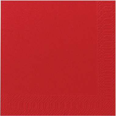Servietten Duni 3-lagig 24x24cm rot 1/4 Falz 250 Stück