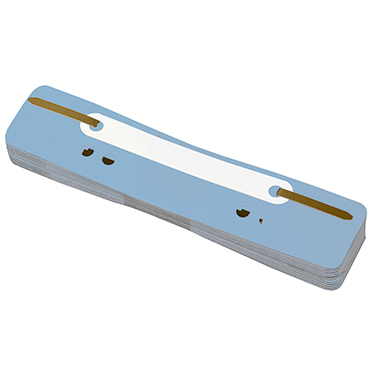 Heftstreifen kurz PP Kunststoff-Deckleiste hellblau 3,8x15cm 25 Stück