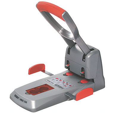 Registraturlocher Rapid HDC150 silber/orange bis 150 Blatt