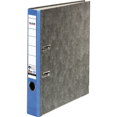 Ordner Falken 80023393 A4 50mm blau Wolkenmarmor, Pappe