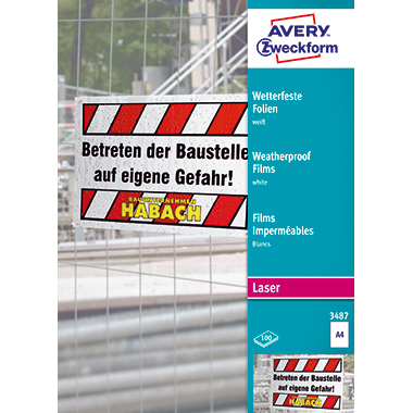 Kopierfolie Avery Zweckform 3487 A4 130my 100 Stück