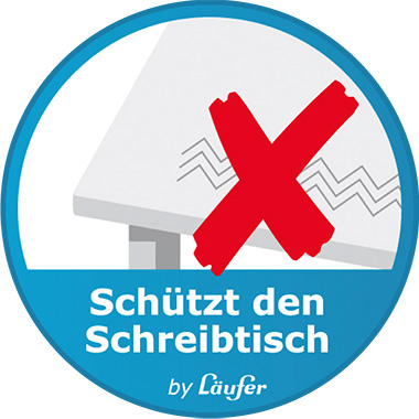 Schreibunterlage Läufer 49646 schwarz Synthos, Mit Vollsichtfolie, 52x65cm