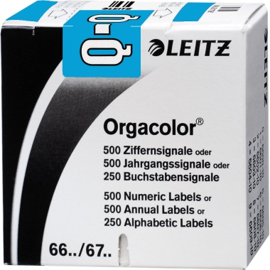 Buchstabensignale Leitz 6626/1 Q blau 