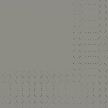 Servietten Duni 3-lagig 24x24cm granite grey 1/4 Falz 250 Stück
