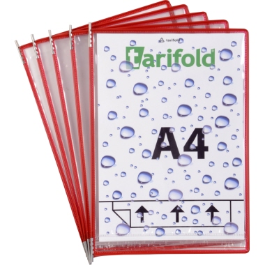 Sichttafel Tarifold 114063 Dry Pocket A4 rot 5 Stück