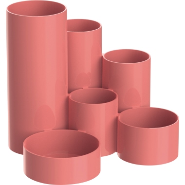 Stifteköcher MAUL 4115523 6 Röhren rot Rot, MAULturbo, Polystyrol glänzend