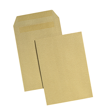Versandt. C4 oF 90g SK braun 229x324mm, Ohne Fenster, Selbstklebend