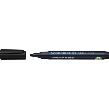 Permanentmarker Schneider Maxx 133 schw Schwarz, 1-5 Mm, Keilspitze,nachfüllbar