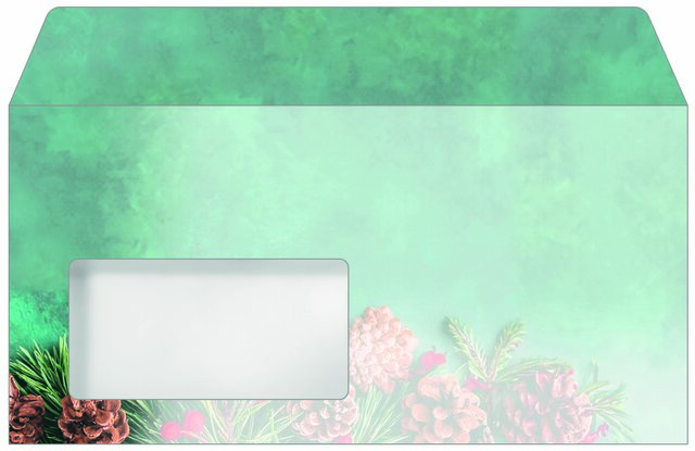 Briefumschl. Sigel DU642 GreenChristmas DL mF 90g gm Pck. 50 Stück