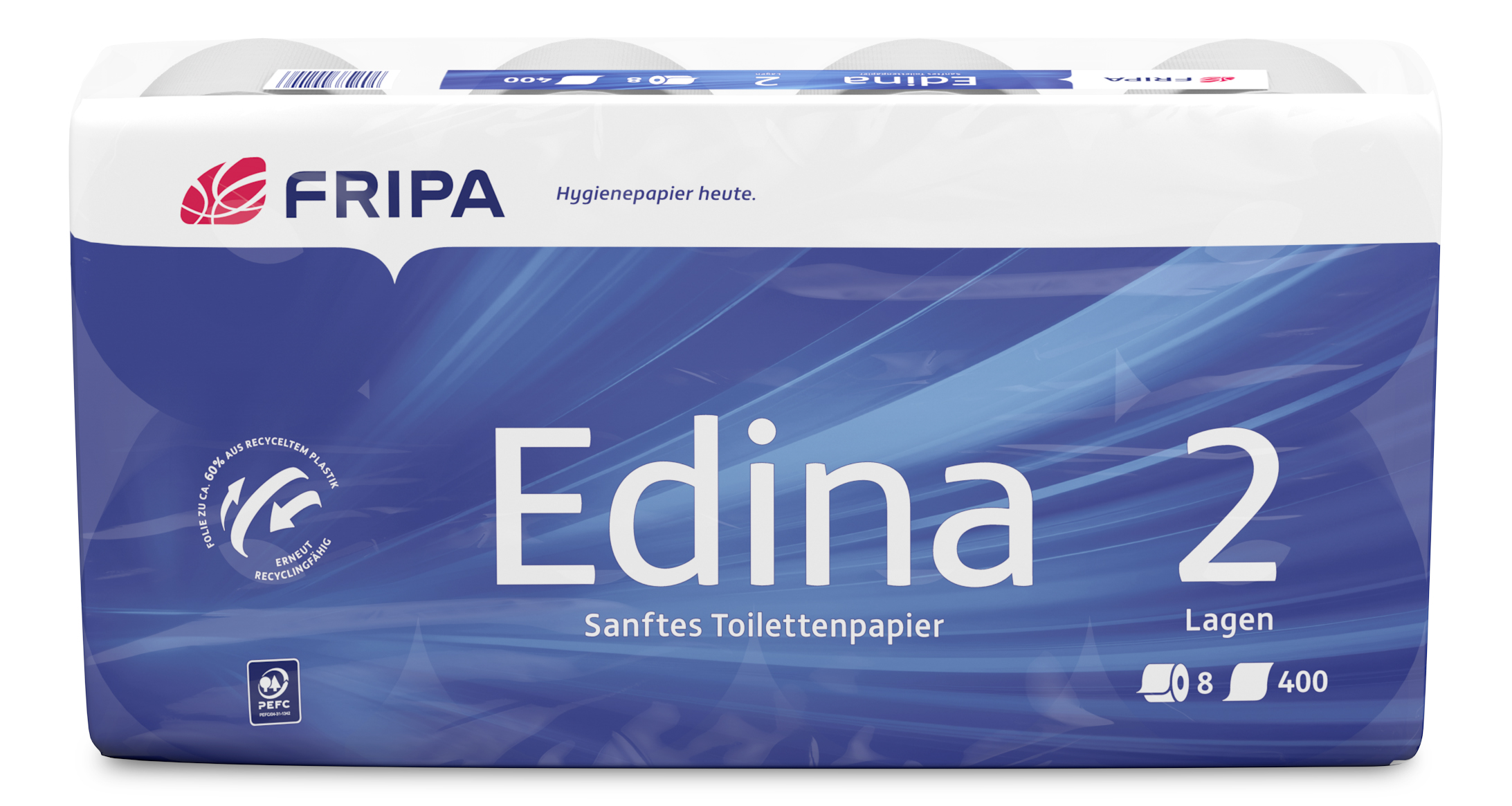 Toilettenp. Edina 2lagig 400Bl weiß