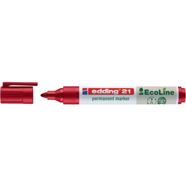 Permanentmarker edding 21 EcoLine rot 1,5-3mm, Rundspitze
