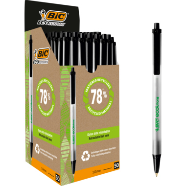 Kugelschreiber BIC® Ecolution Clic schwarz 0,4mm