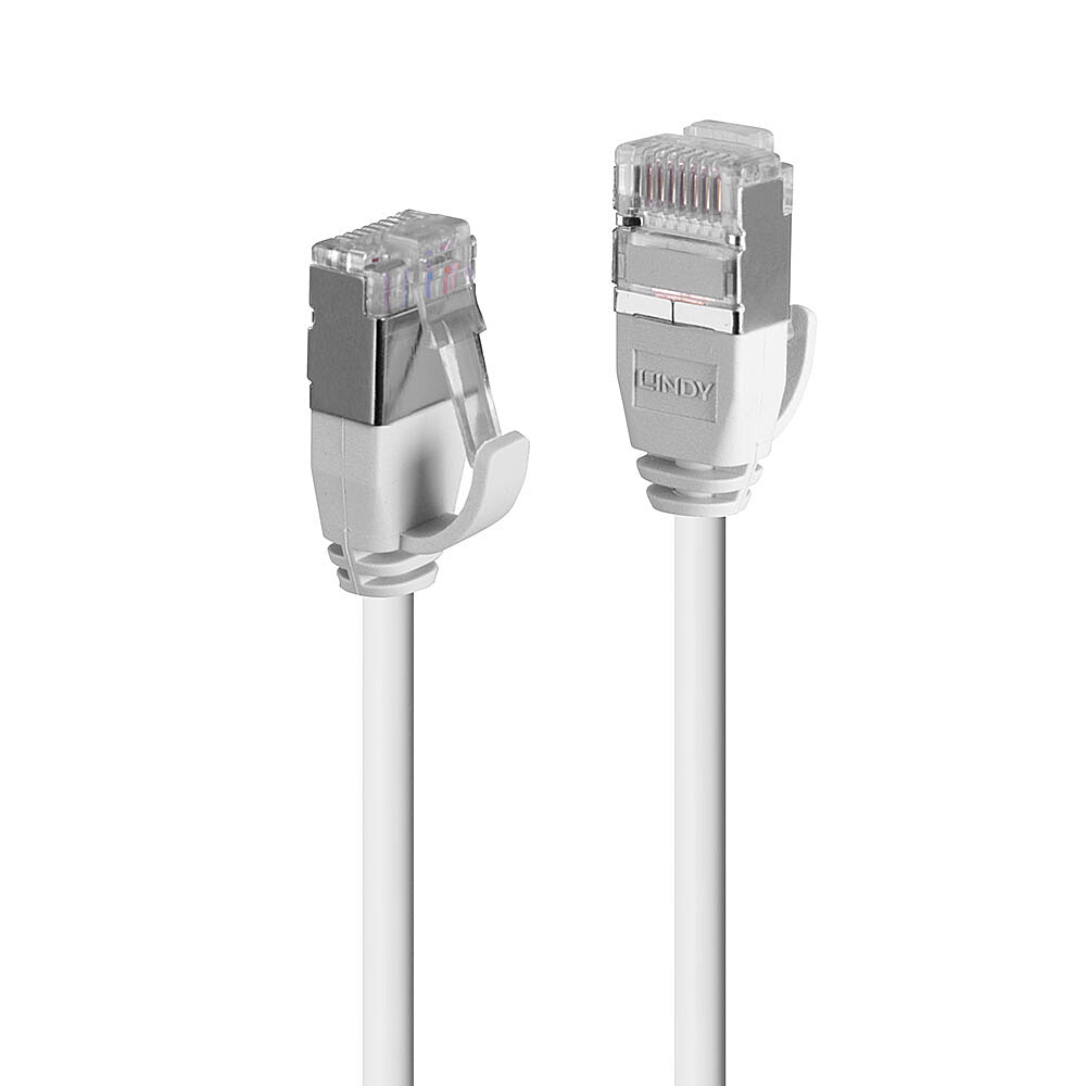 Patchkabel RJ45 Lindy 47593 1.5m Cat.6A U/FTP Ultra Slim Netzwerkkabel grau