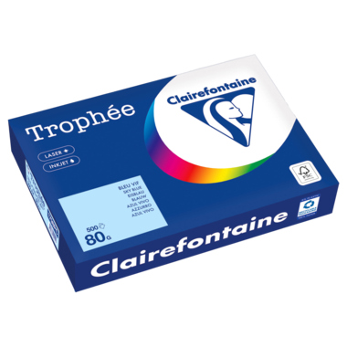 Kopierpapier Clairefontaine 1798C A4 80g eisblau 500 Blatt 