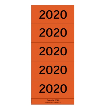Inhaltsschilder 2020 rot 