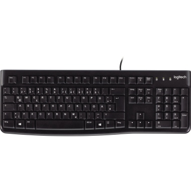 Tastatur Logitech K120 USB schwarz 