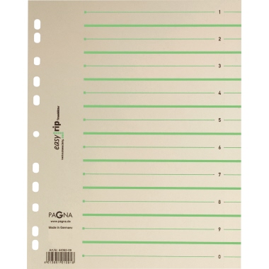 Trennblatt Pagna 44063 A4 grün Easy Rip Pack 100 Stück