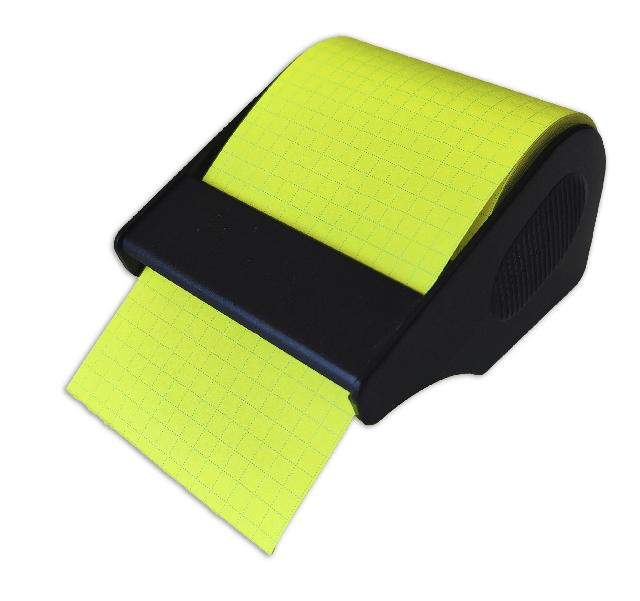 Haftnotizrolle RNK CT1947 10mx60mm gelb mit Halter kariert