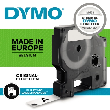 Schriftband Dymo 78365 weiß/schwarz 12mm X 3m Vinyl Ab 2017 Lieferbar