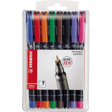 OHP-Marker Stabilo 841/8 SF 8er Etui Permanent, 0,4mm