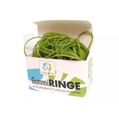 Gummiringe 100x1,5mm grün 50g