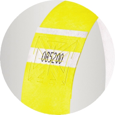 Eventband Sigel EB213 neon gelb 255x25mm Inkl. Etiketten