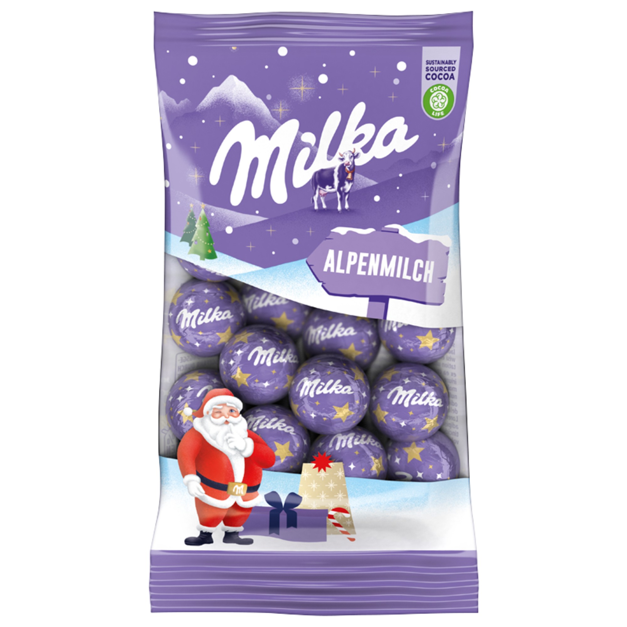Schokolade Milka kleine Kugeln 100g Alpenmilch