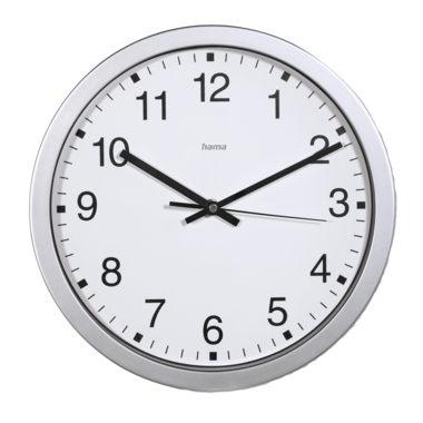 Wanduhr Hama 185870 Mallorca Ø-30cm silber