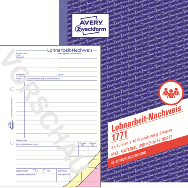 Lohnarbeitnachweis Avery Zweckform 1771 A5 