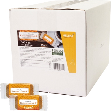 Gebäck Hellma Karamell 300 x 6g 