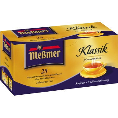 Tee Messmer Schwarztee Klassik 25Btl. Schwarz , Beutel Einzeln Verpackt