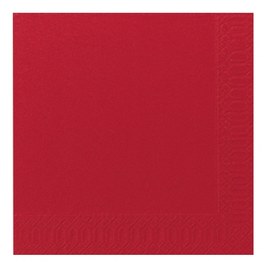 Servietten Duni 3-lagig 33x33cm rot 1/8 Falz 250 Stück