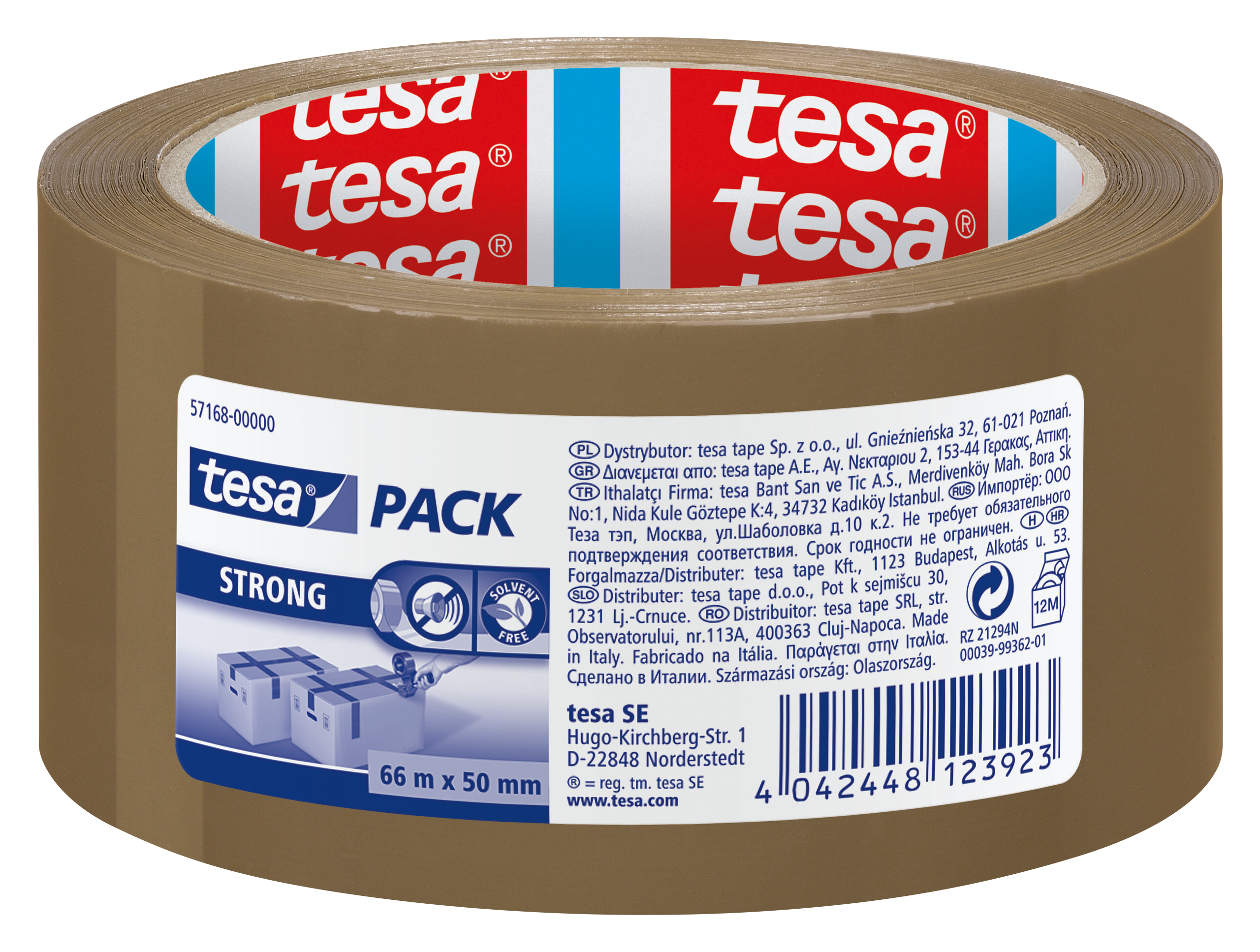 Packband Tesa 57168 66mx50mm chamois Tesapack strong