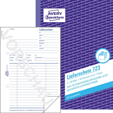 Lieferschein Avery Zweckform 723 A5 
