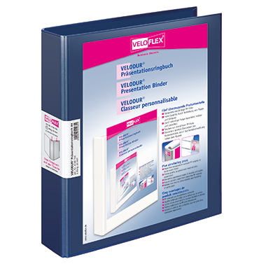 Präsent. Ringbuch VELODUR 1143150 blau A4 265x315x40 Pp 25mm Füllhöhe
