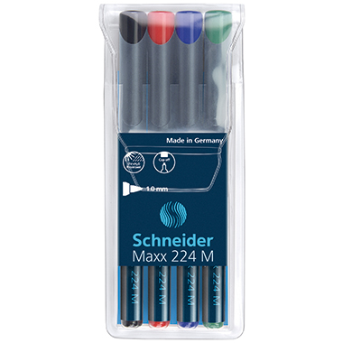 OHP-Marker Schneider OHP 224M permanent 4-er Etui