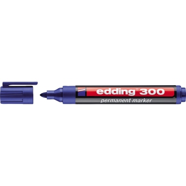 Permanentmarker edding 300 blau 1,5-3mm, Rundspitze